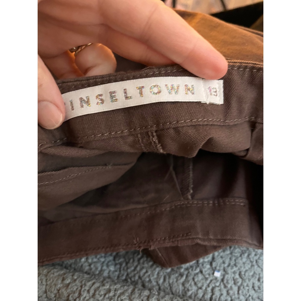Tinseltown juniors Brown Cargo Pants Wide Leg Utility Trousers Size 13 NWT - Picture 4 of 5